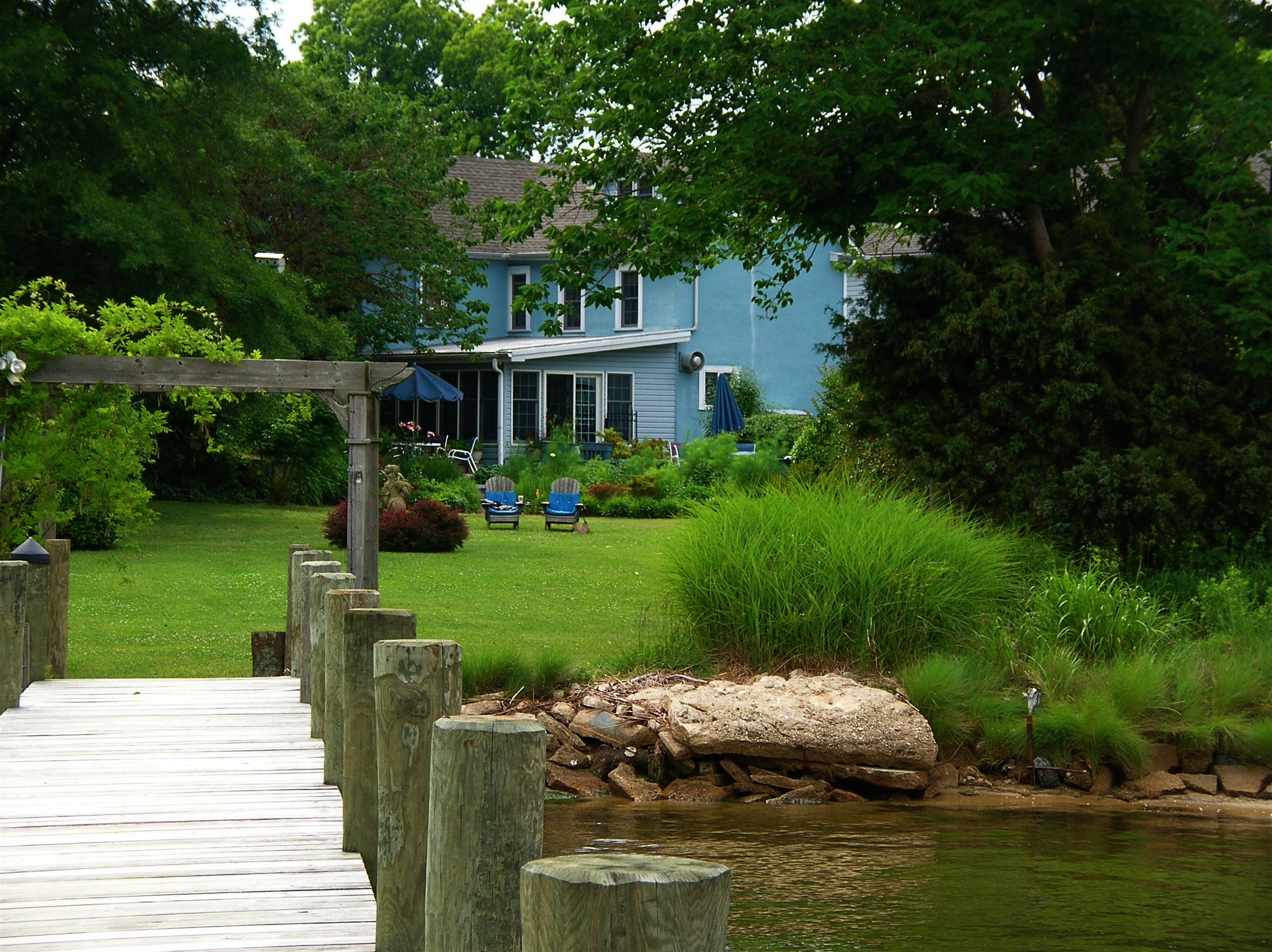 View of inn from water