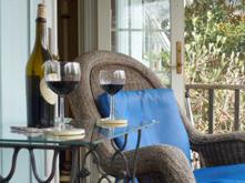 Back Creek Inn, Solomons Island, MD; Relaxation and Restoration on side porch