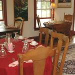 Dine in comfort surrounded by Carol's art work.