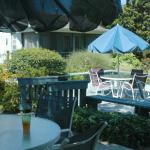 Relax on the patios in the afternoon.