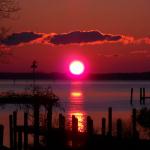 Brilliant reds of the rising sun