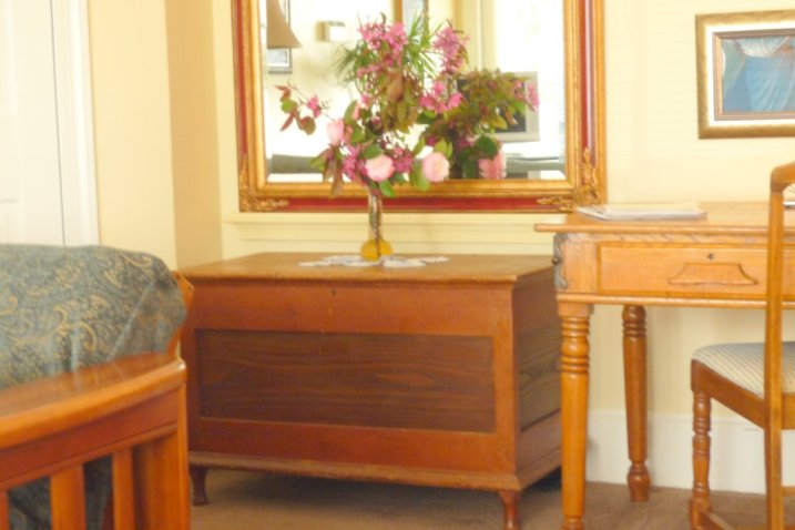 Desk and Sleeping Area